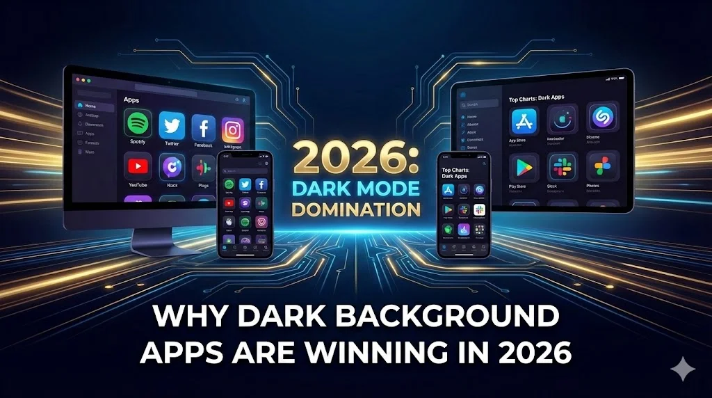 Why are dark background apps winning in 2026?